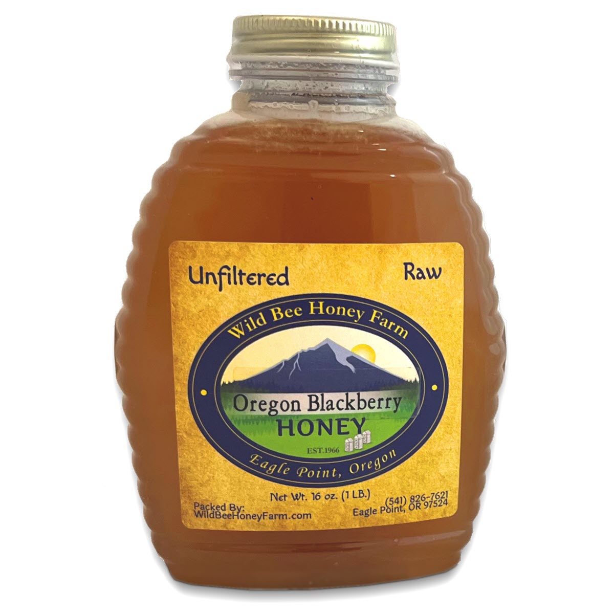 Wild Bee Honey Farm Oregon Blackberry Honey - 16 oz