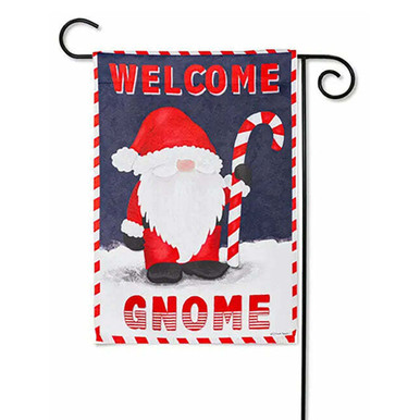 Evergreen Enterprises Santa Gnome Suede Garden Flag