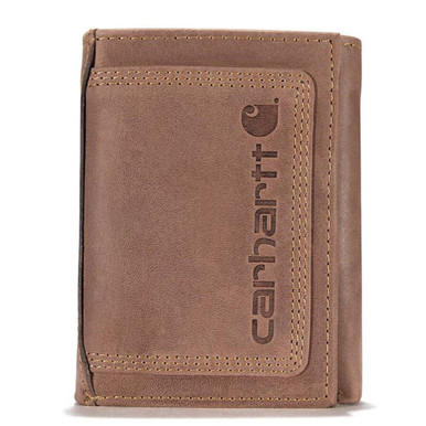 Carhartt Men's Trifold Leather Wallet - Brown