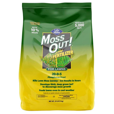 Lilly Miller Moss Out Plus Fertilizer for Lawns 20-0-5