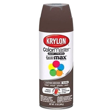 Krylon Colormaster Gloss Leather Brown Spray Paint + Primer