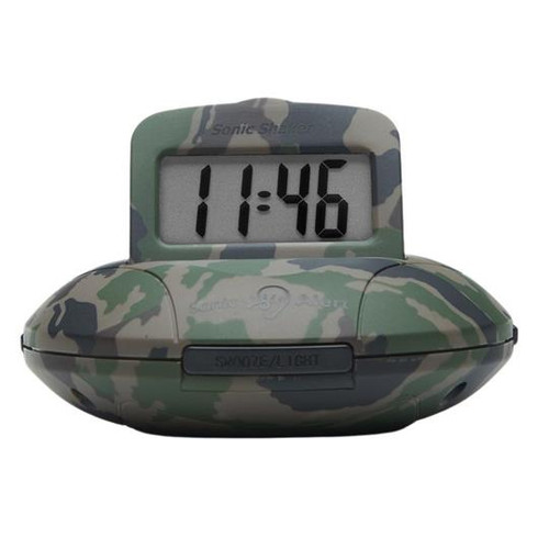Sonic Alert Sonic Shaker SBP100 Vibrating Travel Alarm Clock | Green Camouflage Sonic Alert Sonic Shaker SBP100 Vibrating Travel Alarm Clock | Green Camouflage