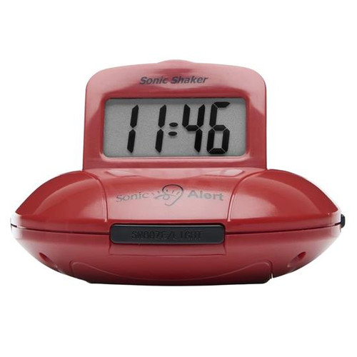 Sonic Alert Sonic Shaker SBP100 Vibrating Travel Alarm Clock | Red Sonic Alert Sonic Shaker SBP100 Vibrating Travel Alarm Clock | Red
