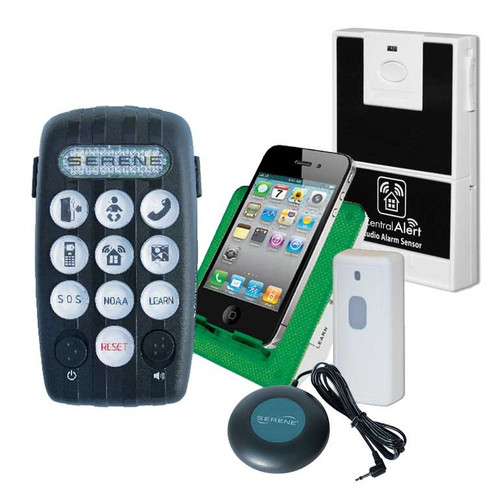 Serene Innovations CentralAlert CA-380 Wearable Notification System with Audio Sensor and Doorbell Transmitter Serene Innovations CentralAlert CA-380 Wearable Notification System with Audio Sensor and Doorbell Transmitter