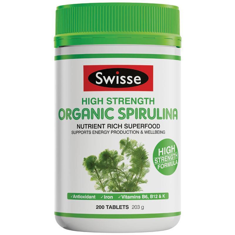 Swisse Organic Spirulina 1000mg 200 Tablets Australian Healthcare Direct