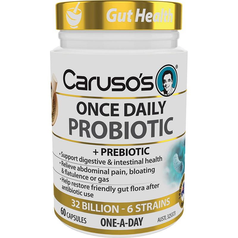 Carusos Natural Health Probiotic Once Daily 60 Capsules Australian