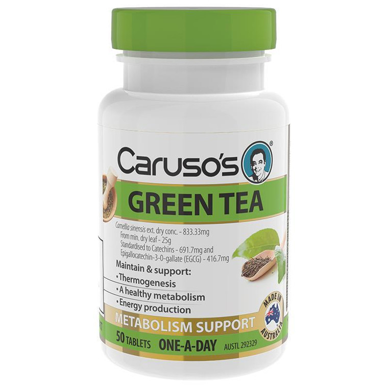 Carusos Natural Health One a Day Green Tea 50 Tablets