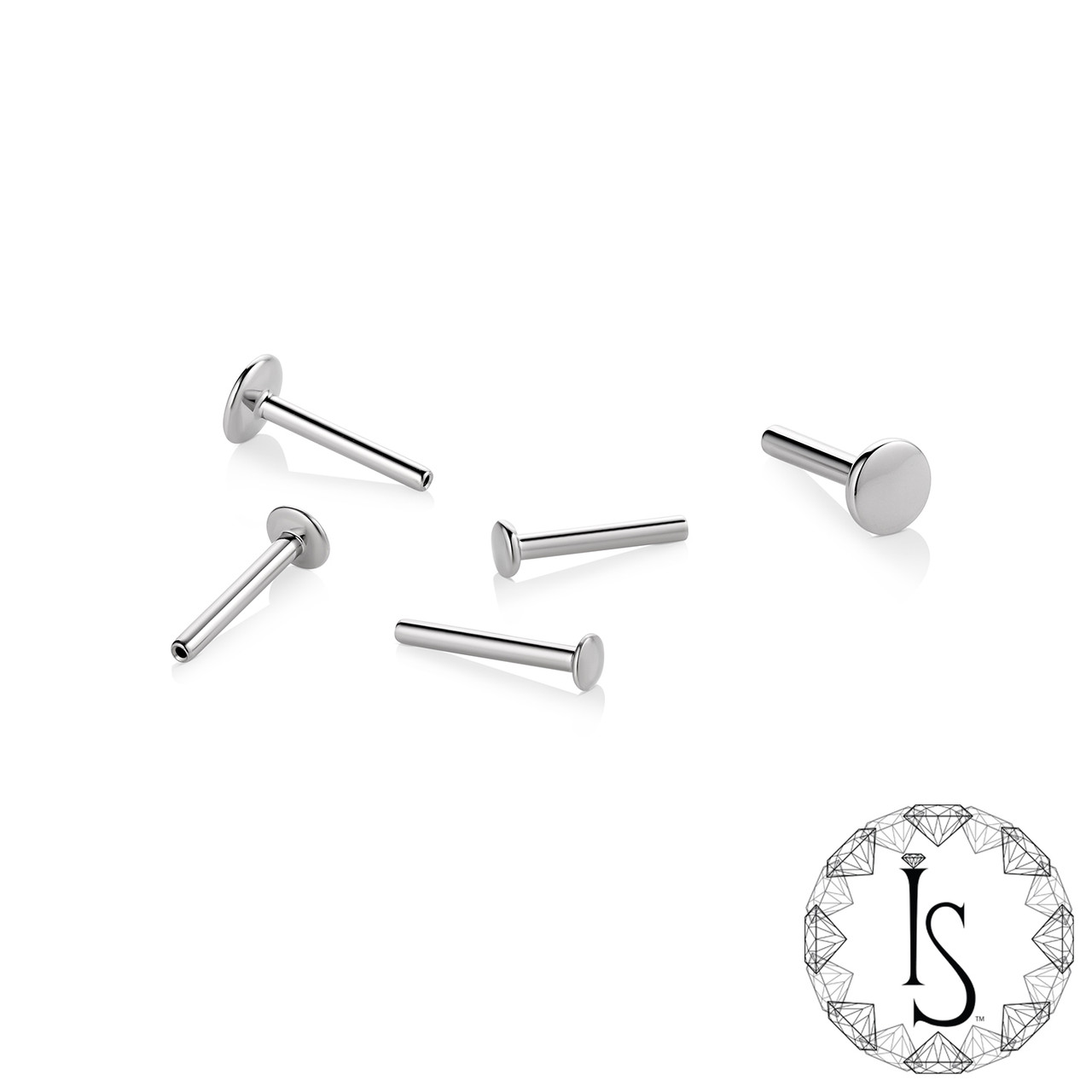 Titanium Fixed End Straight Barbell with 5mm Fixed Ball (Labret)