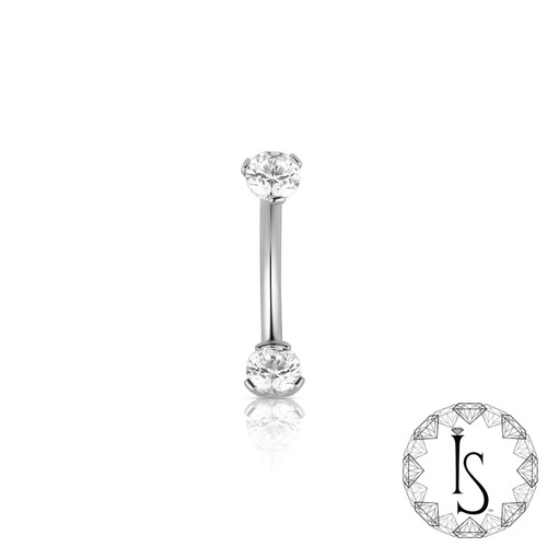 Gem Curved Barbells - Prong-Set Gem Curved Barbells - Page 1 - ISC