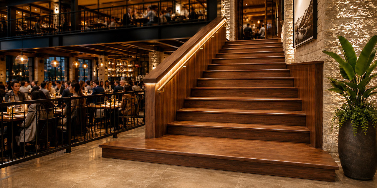 Wood Landing Treads