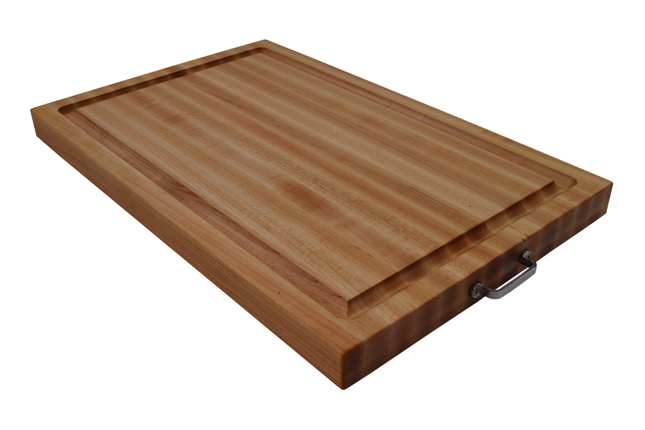 Wooden Chopping Board with Metal Handle