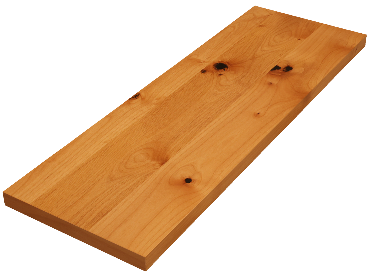 Knotty Alder Floating Stair Tread #3661