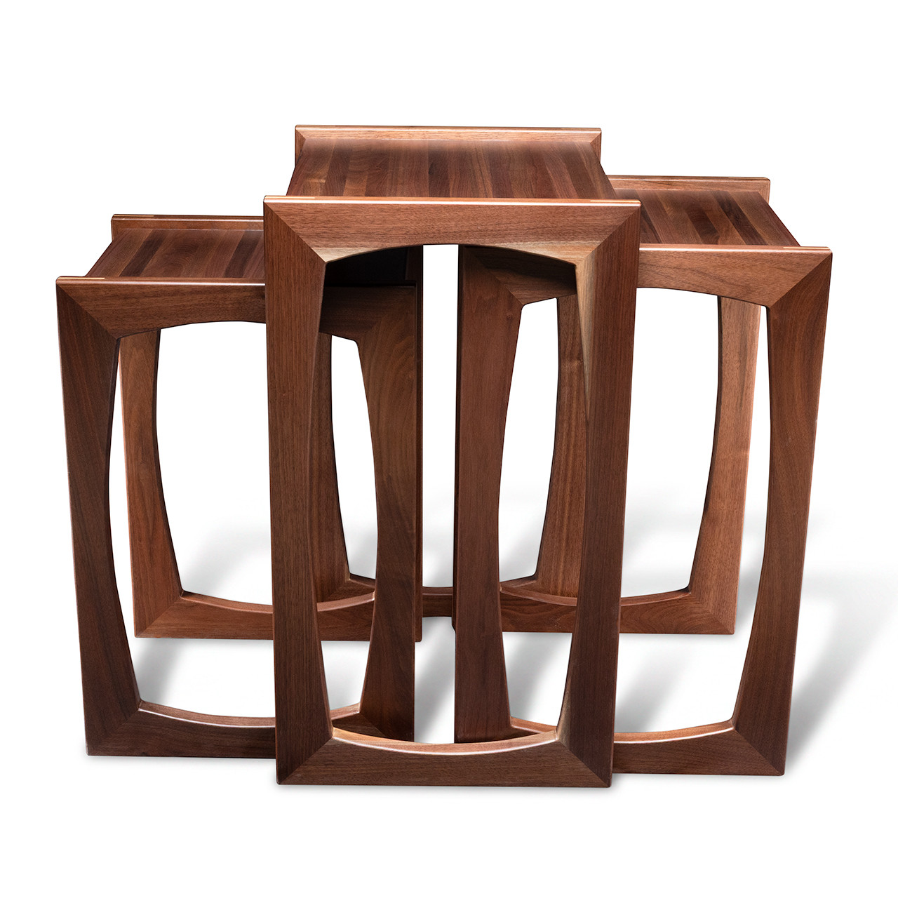 Modern Walnut Nesting Tables | HLC Furniture