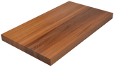 African Mahogany Butcher Block Countertop with rich dark toned wood in an elegant edge grain construction.