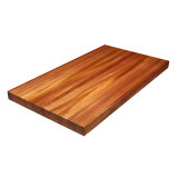 African Mahogany Butcher Block Countertop with rich dark toned wood in an elegant edge grain construction.