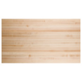 Overtop shot of solid Hard Maple Edge Grain wood countertop.