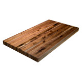 Custom Rustic Walnut Edge Grain Butcher Block Countertop slab, showcasing high-contrast sapwood character and durable hardwood construction.