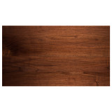 Precision-milled Premium Walnut Face Grain butcher block, highlighting the rich, uniform chocolate tones and the velvet-smooth furniture-grade finish of wide plank surface.