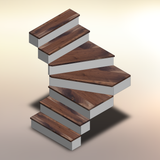 Rustic Walnut Winder Treads