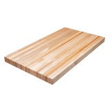 High angle shot of solid Soft Maple Edge Grain wood countertop.