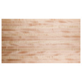 Overtop shot of solid Curly Maple Edge Grain wood countertop.