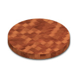 Round Genuine Mahogany End Grain Butcher Block Table Top