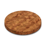 Round Zebrawood End Grain Butcher Block Table Top