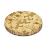 Round Poplar End Grain Butcher Block Table Top