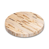 Round Wormy Maple Edge Grain Butcher Block Table Top