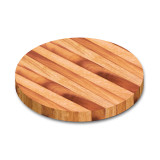 Round Burmese Teak Edge Grain Butcher Block Table Top