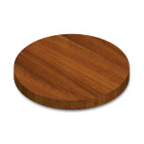Round Leopardwood Edge Grain Butcher Block Table Top