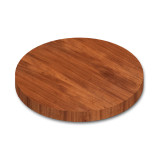 Round Makore Edge Grain Butcher Block Table Top