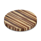 Round Rustic Walnut Edge Grain Butcher Block Table Top
