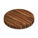 Round Steamed Walnut Edge Grain Butcher Block Table Top