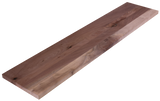A high angled shot of a select quality Character Walnut hardwood riser.