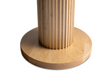 Modern Pedestal Dining Table - Fluted Base, Maple