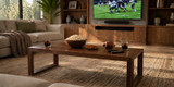Solid Wood Walnut Coffee Table, Scandinavian-Inspired Design
