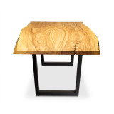 Live Edge Dining Table, Book Matched Ash