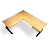 L Shaped Height Adjustable Corner Desk, Ash
