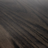 Close-up of open ash grain under ebony stain on the HLC Furniture Monument Pedestal Dining Table top