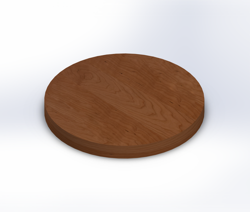 Round Rustic Cherry Wide Plank (Face Grain) Table Top