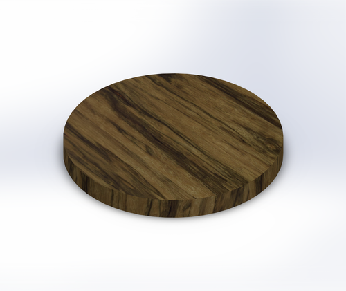 Round Black Limba Wide Plank (Face Grain) Table Top