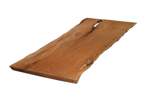 Sanded hickory live edge slab tabletop epoxy sanded WunderWoods
