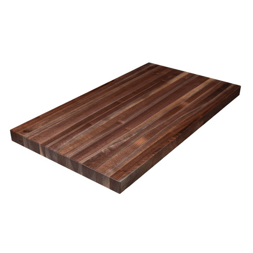 Versatile Walnut Edge Grain hardwood top, offering a warm, lustrous finish that serves as a natural design element for modern homes and artisanal workspace surfaces.
