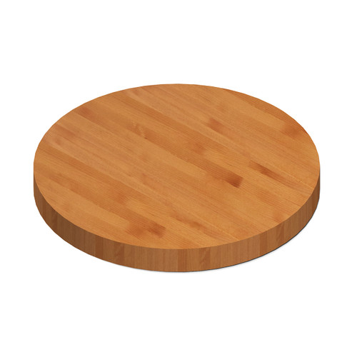 Round Clear Alder Edge Grain Butcher Block Table Top