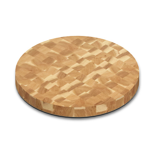 Round Hickory End Grain Butcher Block Table Top