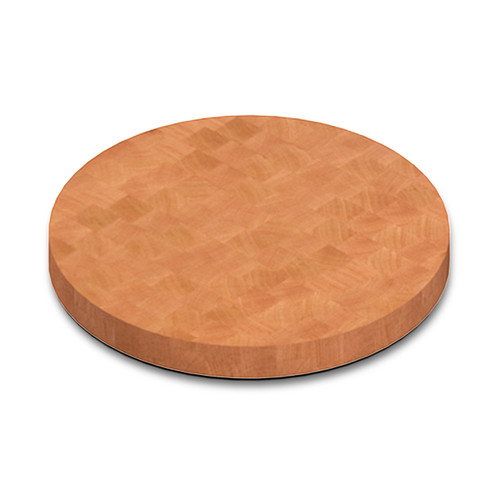 Round Red Oak End Grain Butcher Block Table Top