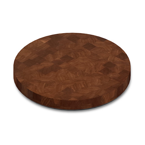Round Walnut End Grain Butcher Block Table Top