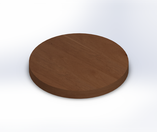 Round Spanish Cedar Wide Plank (Face Grain) Table Top