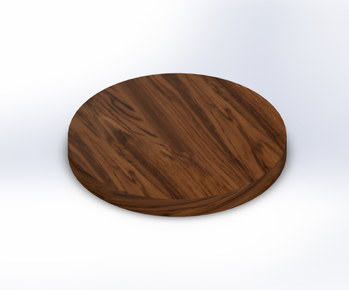 Round Zebrawood Wide Plank (Face Grain) Table Top